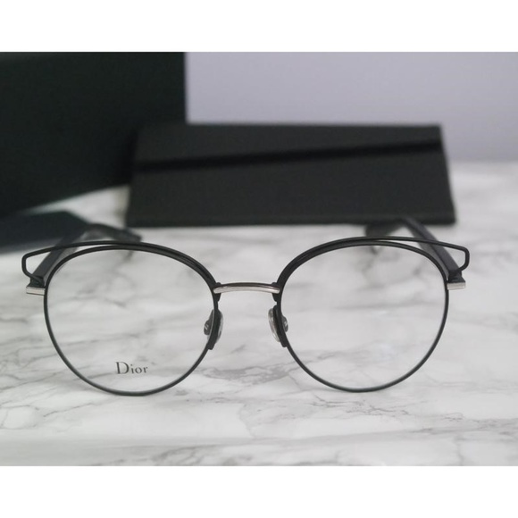 Dior Black (8YC00) Diorsideralo Demo Eyeglasses - Picture 5 of 6